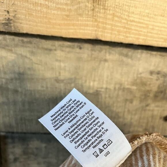 Time And Tru Tan And White Fringe Skirt Size Large - Picture 9 of 10